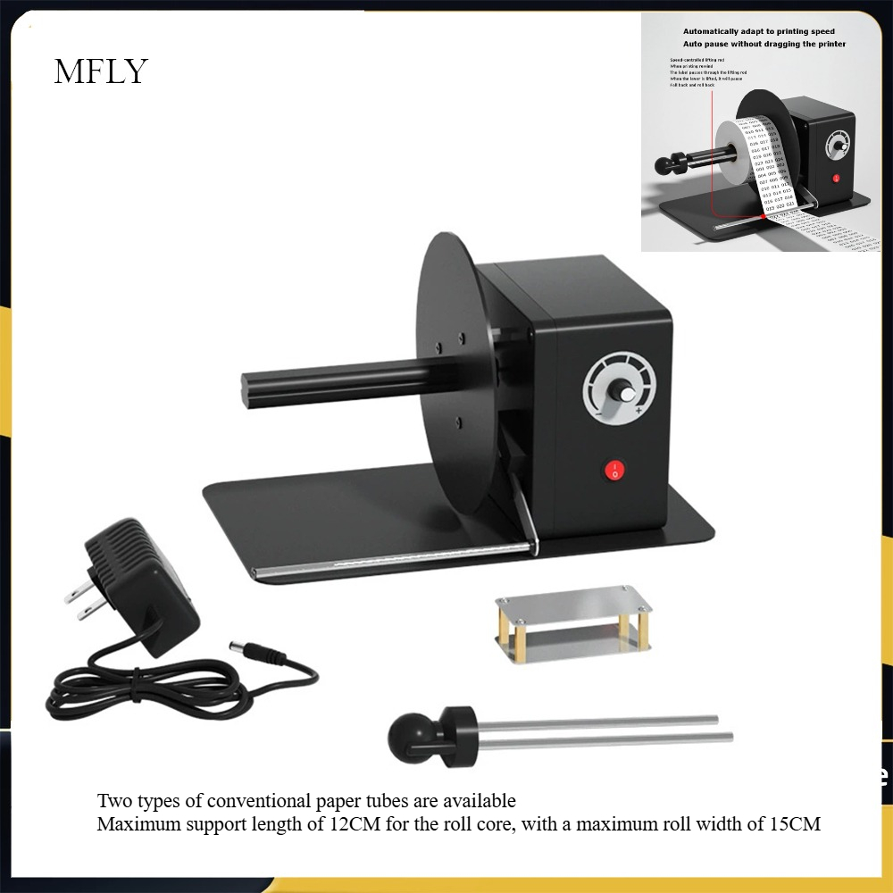 Sticker Label Roll - Automatic Label Rewinder Bi-directional Rewinding Labeling