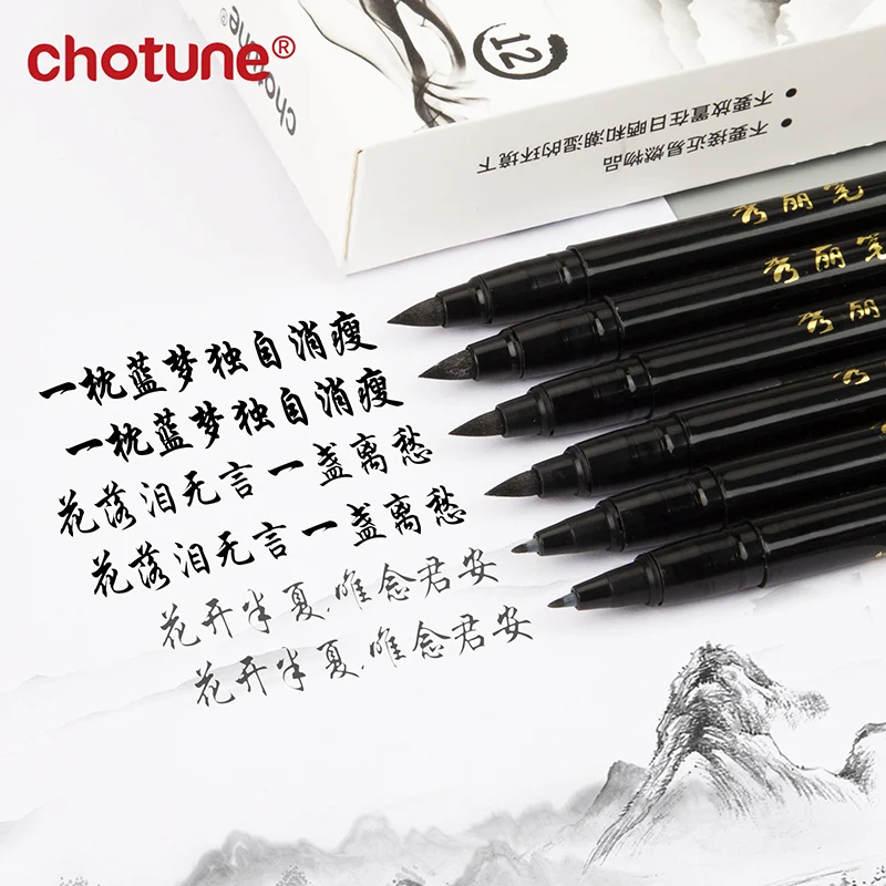 Brush Lettering Pens Set Black - Fountain Pen Ink review and price