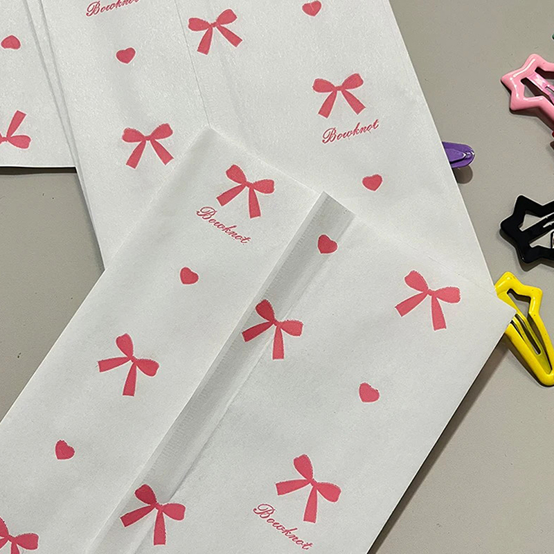 50pcs 12×17cm Pink Bowknot Hea - Cardstock Paper Pack review and price